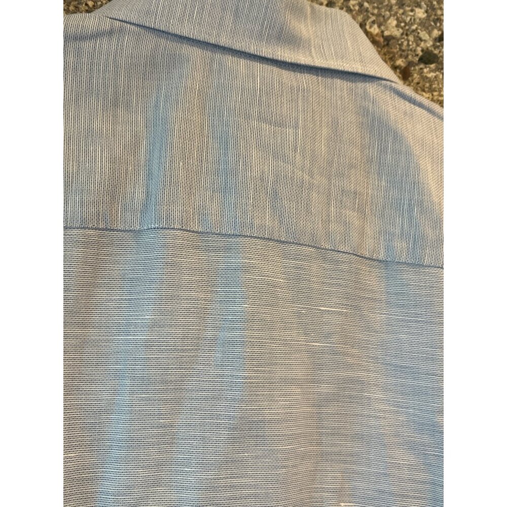 Ted Baker Mens Light Blue Short Sleeve Button-Up Shirt Size 5 With Patterned Col - Picture 8 of 8